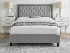 Limelight  Limelight Rhea 5ft King Size Light Grey Fabric Bed Frame