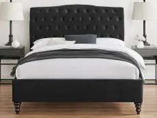 Limelight  Limelight Rosa 4ft6 Double Black Fabric Bed Frame