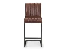 Julian Bowen Julian Bowen Brooklyn Set of 2 Brown Faux Leather Bar Stools