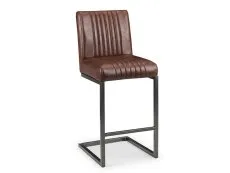 Julian Bowen Julian Bowen Brooklyn Set of 2 Brown Faux Leather Bar Stools