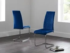 Julian Bowen Julian Bowen Calabria Blue Velvet Dining Chair