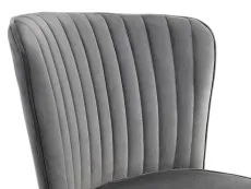 Julian Bowen Julian Bowen Cannes Set of 2 Grey Velvet Dining Chairs