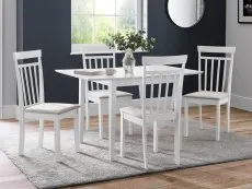 Julian Bowen Julian Bowen Coast Set of 2 White Wooden Dining Chairs