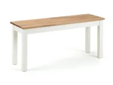 Julian Bowen Julian Bowen Coxmoor 101cm Ivory and Oak Dining Bench