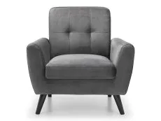 Julian Bowen Julian Bowen Monza Grey Velvet Armchair