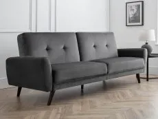 Julian Bowen Julian Bowen Monza Grey Velvet Sofa Bed