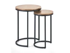 Julian Bowen Julian Bowen Tribeca Sonoma Oak Round Nest of Tables