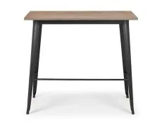 Julian Bowen Julian Bowen Grafton 120cm Mocha Elm and Black Bar Table