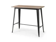 Julian Bowen Julian Bowen Grafton 120cm Mocha Elm and Black Bar Table