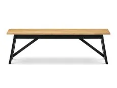 Julian Bowen Julian Bowen Hockley 140cm Black and Light Oak Dining Bench