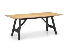 Julian Bowen Julian Bowen Hockley 190cm Black and Light Oak Dining Table