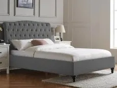 Limelight  Limelight Rosa 5ft King Size Dark Grey Fabric Bed Frame