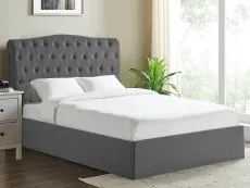 Limelight  Limelight Rosa 5ft King Size Dark Grey Fabric Ottoman Bed Frame