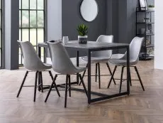 Julian Bowen Julian Bowen Kari Set of 2 Grey Dining Chairs