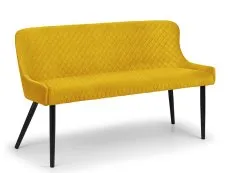 Julian Bowen Julian Bowen Luxe 143cm Mustard Velvet Dining Bench