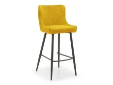 Julian Bowen Julian Bowen Luxe Mustard Velvet Bar Stool