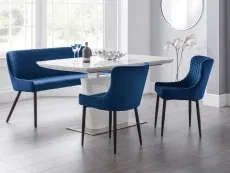 Julian Bowen Julian Bowen Luxe Set of 2 Blue Velvet Dining Chairs