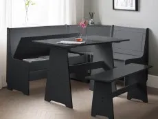 Julian Bowen Julian Bowen Newport 109cm Anthracite Corner Dining Set