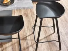 Julian Bowen Julian Bowen Renzo Set of 2 Black Bar Stools