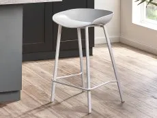 Julian Bowen Julian Bowen Renzo Set of 2 Grey Bar Stools