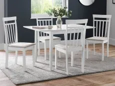 Julian Bowen Julian Bowen Rufford 80cm White Extending Dining Table