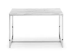 Julian Bowen Julian Bowen Scala 120cm Marble Effect and Chrome Dining Table