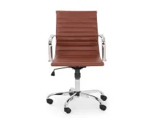 Julian Bowen Julian Bowen Gio Brown Faux Leather and Chrome Office Chair