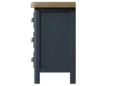 ASC ASC Hudson Oak and Blue 3 Drawer Bedside Table