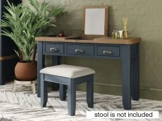 ASC ASC Hudson Oak and Blue 3 Drawer Dressing Table