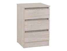 Seconique Seconique Malvern Urban Snow 3 Drawer Bedside Table