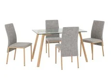 Seconique Seconique Morton Glass Dining Table and 4 Chair Set