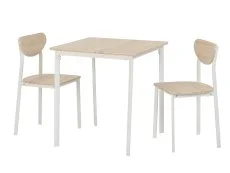 Seconique Seconique Riley White and Oak Dining Table and 2 Chair Set