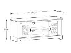 GFW GFW Amelie Mexican Grey 2 Door TV Cabinet