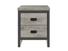 GFW GFW Boston Grey Wood Effect Pair of 2 Drawer Bedside Tables