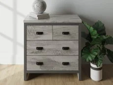 GFW GFW Boston Grey Wood Effect 2+2 Drawer Chest of Drawers