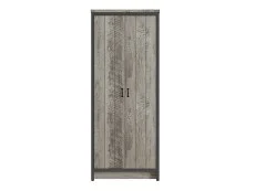 GFW GFW Boston Grey Wood Effect 2 Door Double Wardrobe