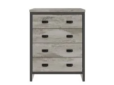 GFW GFW Boston Grey Wood Effect 4 Drawer Chest of Drawers