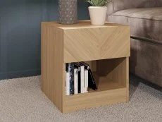 GFW GFW Catania Euro Oak 1 Drawer Lamp Table