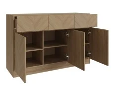 GFW GFW Catania Euro Oak 3 Door 3 Drawer Sideboard