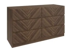 GFW GFW Catania Royal Walnut 3+3 Drawer Chest of Drawers