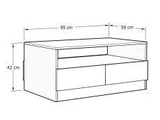 GFW GFW Catania Royal Walnut 2 Drawer Coffee Table