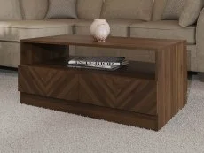 GFW GFW Catania Royal Walnut 2 Drawer Coffee Table