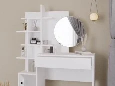 GFW GFW Freyja White 1 Drawer Dressing Table with Mirror