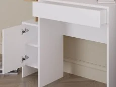 GFW GFW Freyja White and Oak 1 Drawer Dressing Table with Mirror