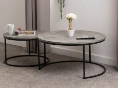 Seconique Seconique Athens Concrete Effect Nesting Coffee Tables