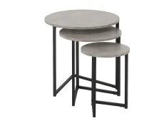 Seconique Seconique Athens Concrete Effect Round Nest of Tables