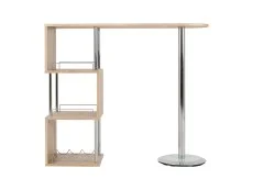 Seconique Seconique Charisma 120cm Sonoma Oak and Chrome Bar Table