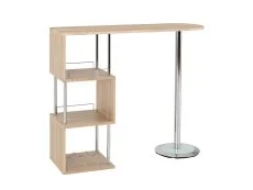 Seconique Seconique Charisma 120cm Sonoma Oak and Chrome Bar Table