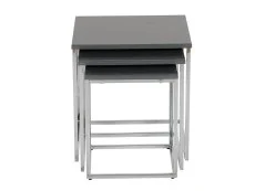 Seconique Seconique Charisma Grey Gloss and Chrome Nest of Tables