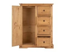 Seconique Seconique Corona Pine 1 Door 4 Drawer Childrens Wardrobe